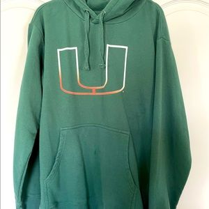 Retro Miami U hoodie sweatshirt. Fanatics brand